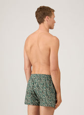 Men's Classic Boxer Short in Liberty Fabric in Midnight Green Canopy