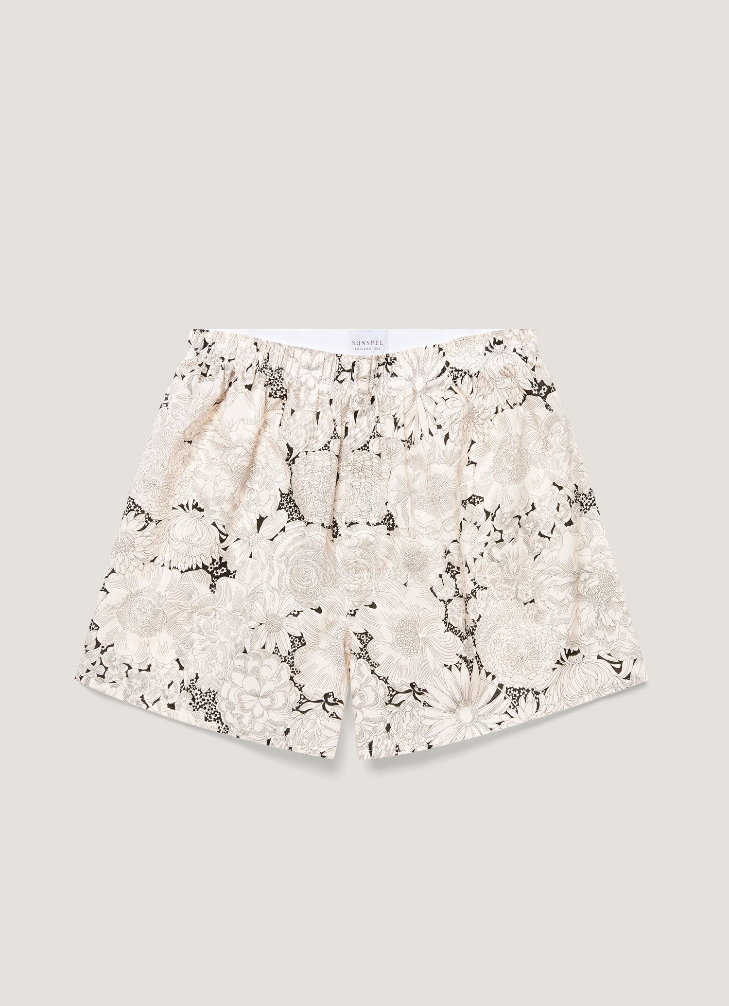 Men's Classic Boxer Short in Liberty Fabric in White English Bloom