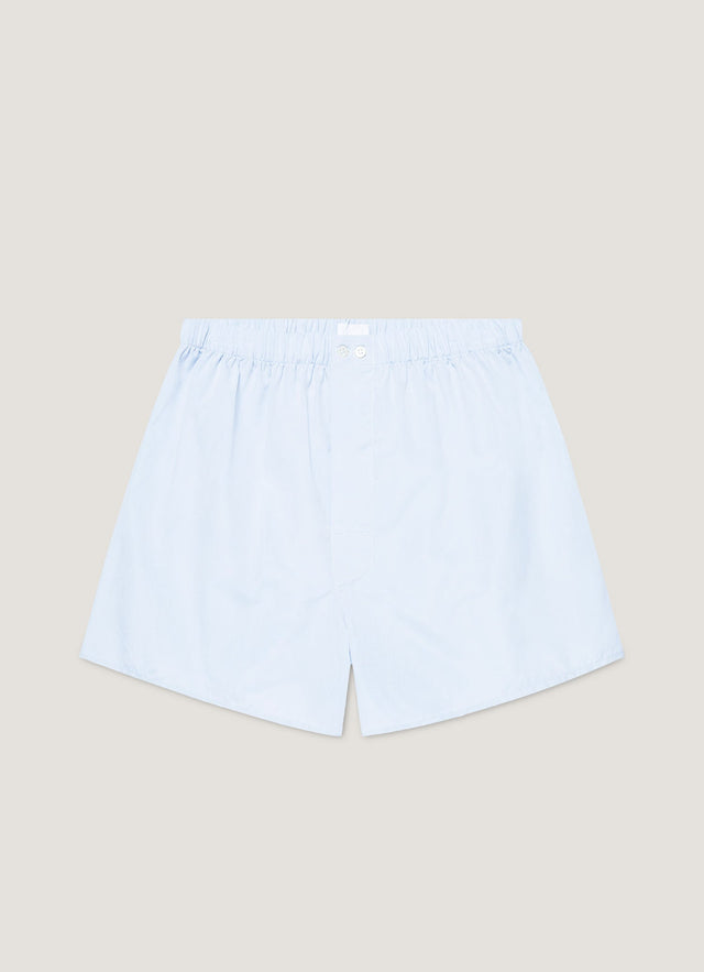 Men's Sea Island Cotton Boxer Short in Light Blue