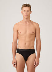 Men's Stretch Cotton Briefs in Black