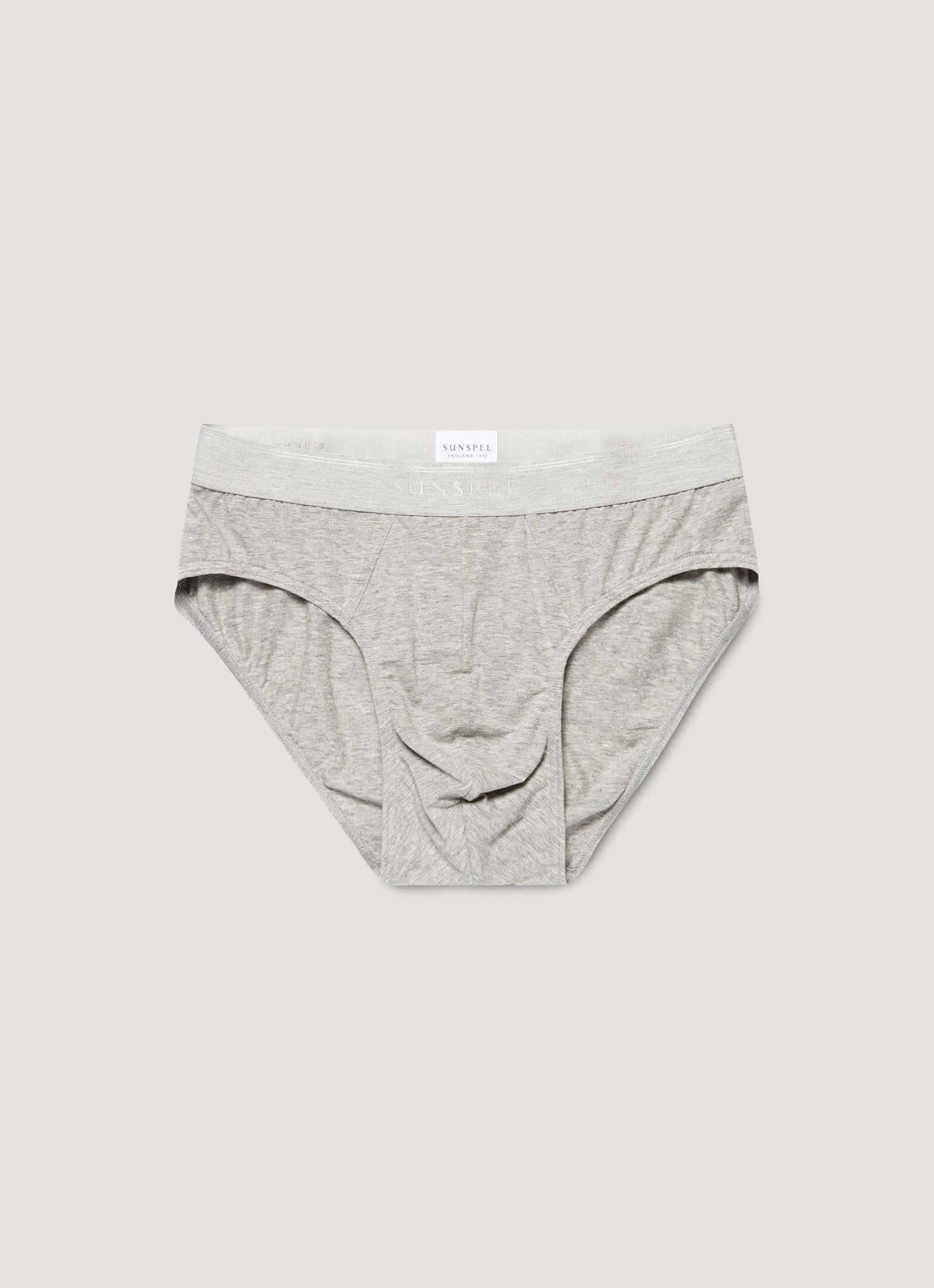 Men S Stretch Cotton Briefs In Grey Melange