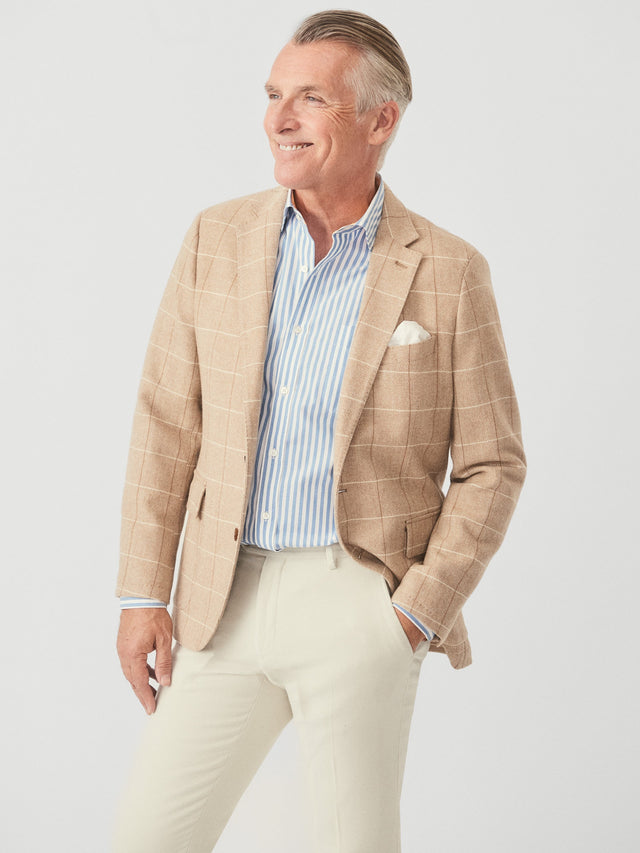 Off White/Oatmeal Mccown Wool Blazer | Men's Jackets \u0026 Outerwear | J.McLaughlin