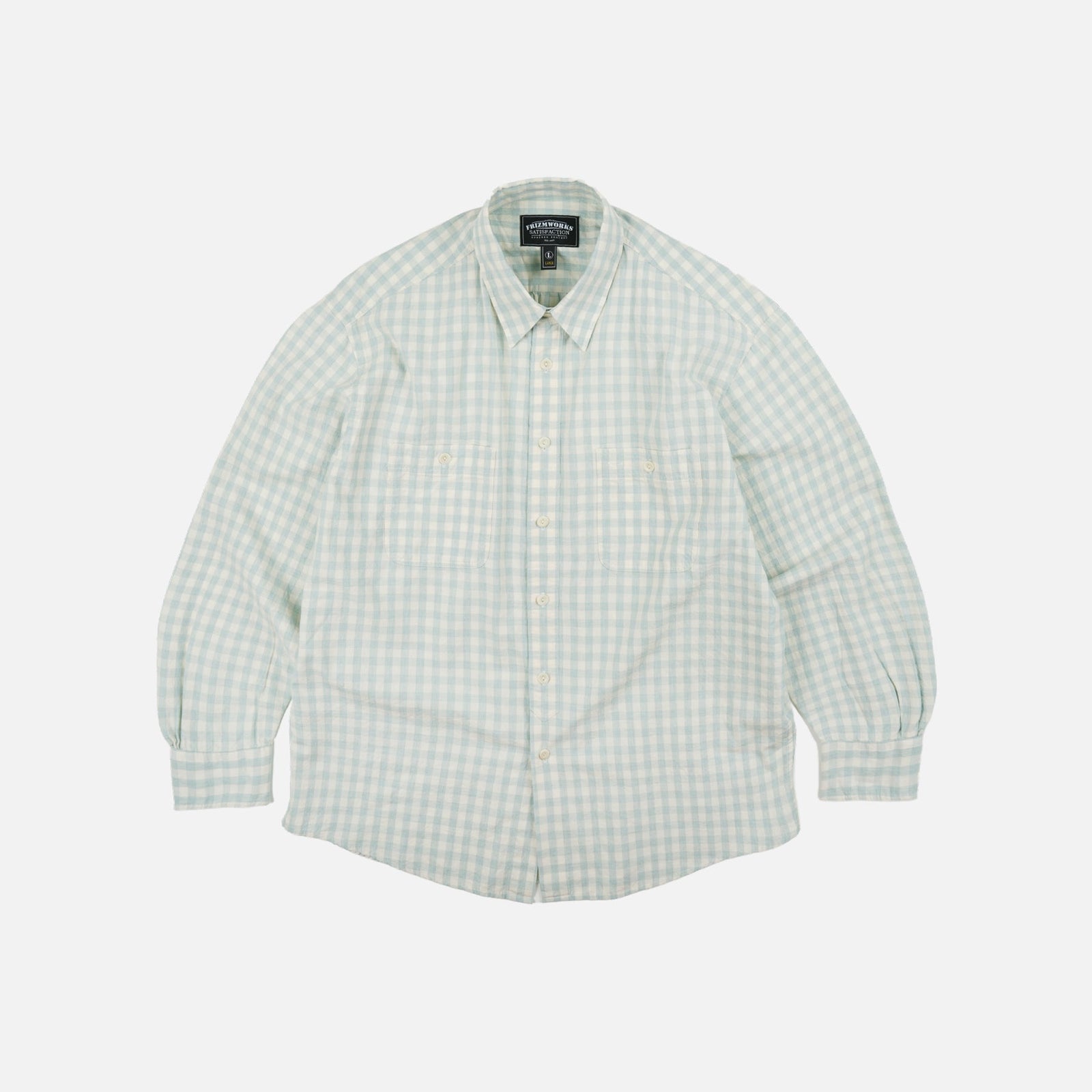Melange Check Work Shirt Pale Green