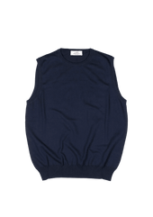 Denim Blue Cotton Waistcoat