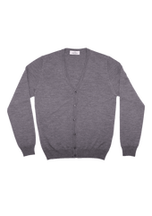 Grey Merino Wool Cardigan