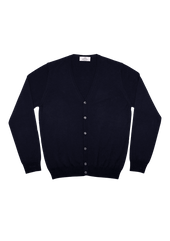 Blue Merino Wool Cardigan