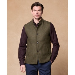 Cavan Gilet – Green Tweed Men’s Gilet | Woven in Donegal