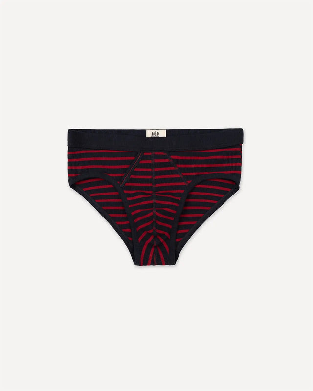 Brief Etor Breton stripe deep marine / red