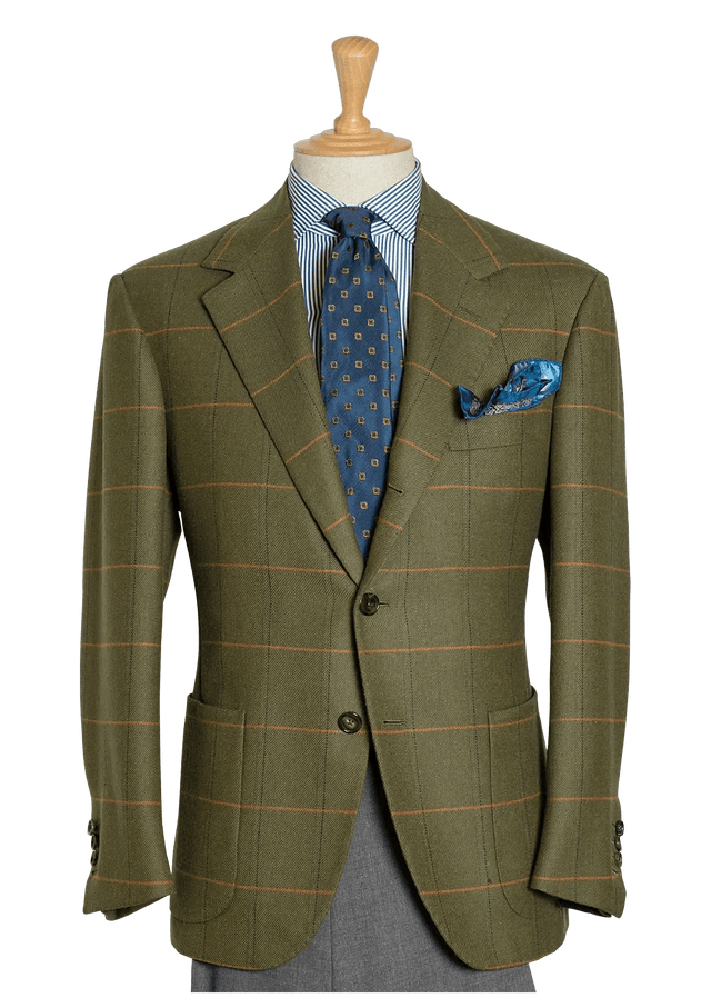Men's Green Tweed Sport Coat