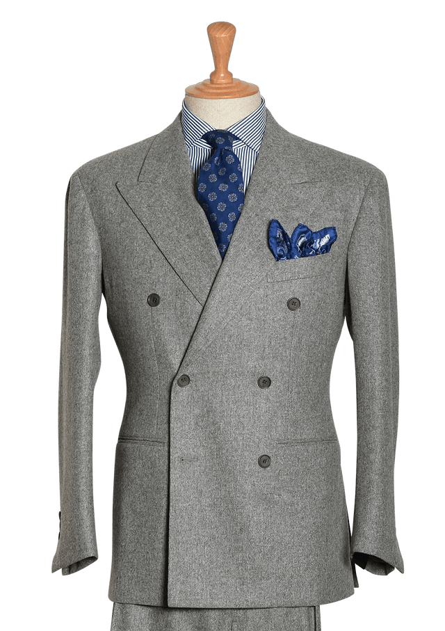 Men's Grey Wool Flannel Suit