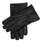 Men S Handsewn Three Point Fur Lined Leather Gloves