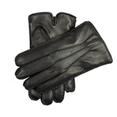 Men’s Heritage Touchscreen Handsewn Three-Point Fur-Lined Leather Gloves