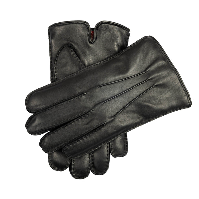 Men’s Heritage Touchscreen Handsewn Three-Point Fur-Lined Leather Gloves