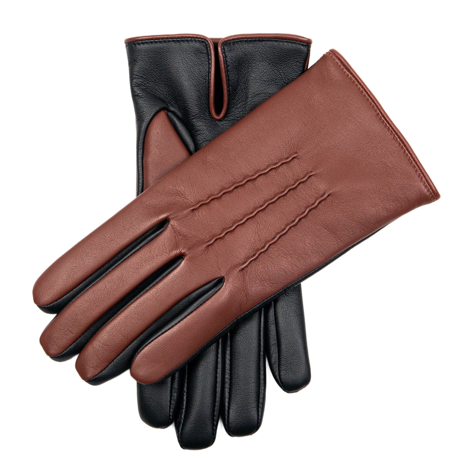 Men S Heritage Touchscreen Three Point Cashmere Lined Leather Gloves