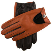 Men S Heritage Two Colour Leather Driving Gloves
