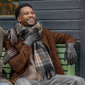 Men S Three Point Lined Leather Gloves