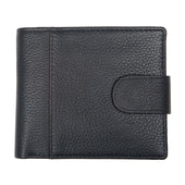 Men S Pebble Grain Leather Bifold Wallet With Rfid Blocking And Coin Purse