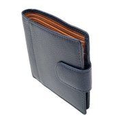 Men S Pebble Grain Leather Bifold Wallet With Rfid Blocking And Coin Purse