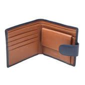 Men S Pebble Grain Leather Bifold Wallet With Rfid Blocking And Coin Purse