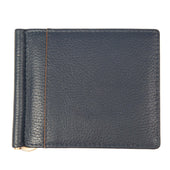 Men's Pebble Grain Leather Bifold Wallet with Money Clip and RFID Blocking