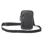Men's Pebble Grain Leather Crossbody Phone Bag