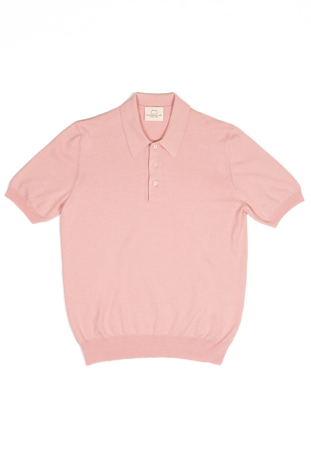 Men's Cotton Short Sleeve Polo Pink