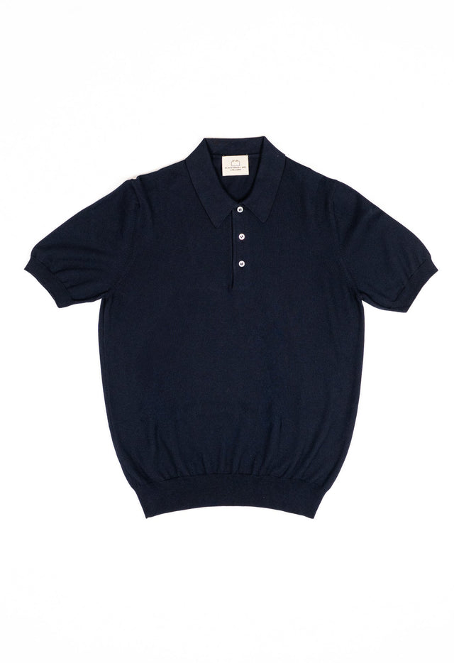 Men's Cotton Short Sleeve Polo Navy