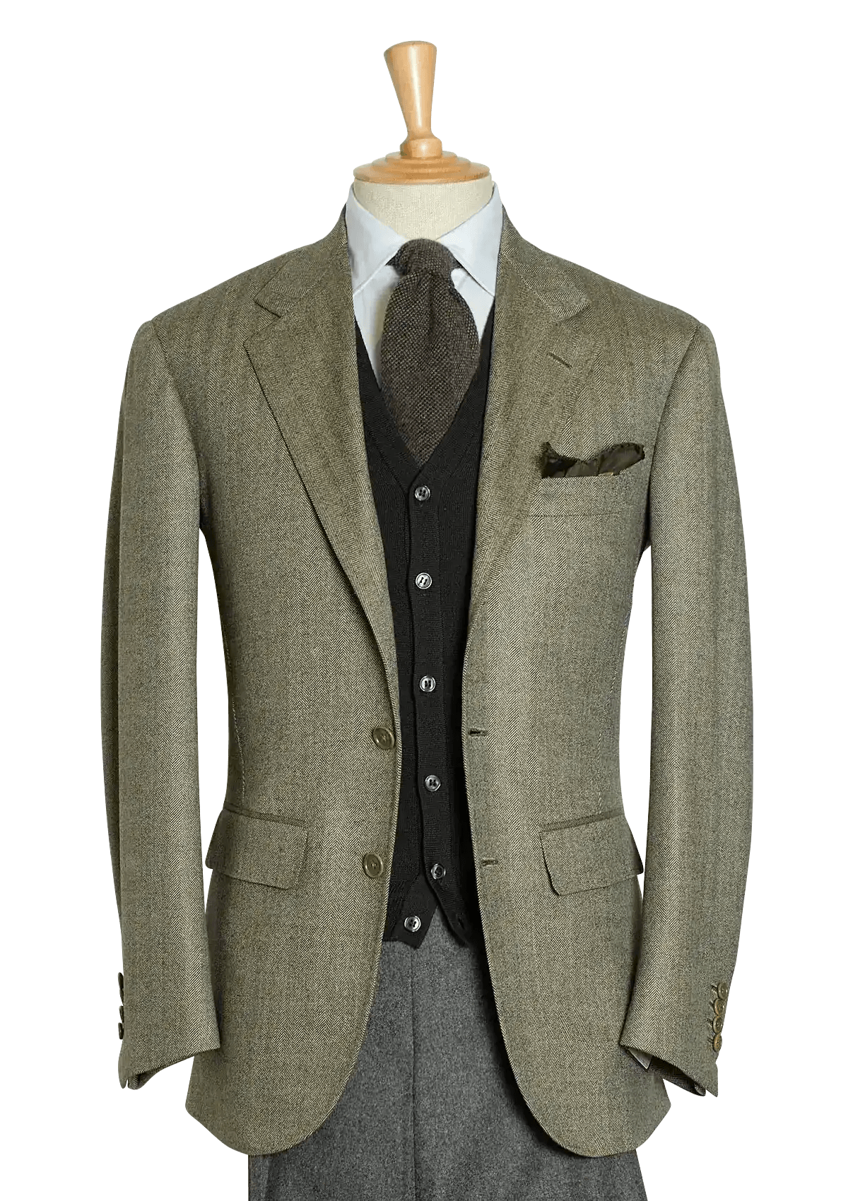 Men S Lambswool Herringbone Single Breasted Jacket
