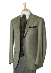 Men S Lambswool Herringbone Single Breasted Jacket