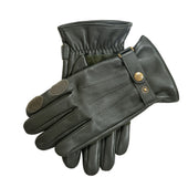 Men’s Water-Resistant Three-Point Fleece-Lined Leather Shooting Gloves with Suede Palm