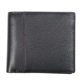 Men S Slim Pebble Grain Leather Bifold Wallet With Rfid Blocking