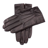 Men S Touchscreen Three Point Fleece Lined Leather Gloves
