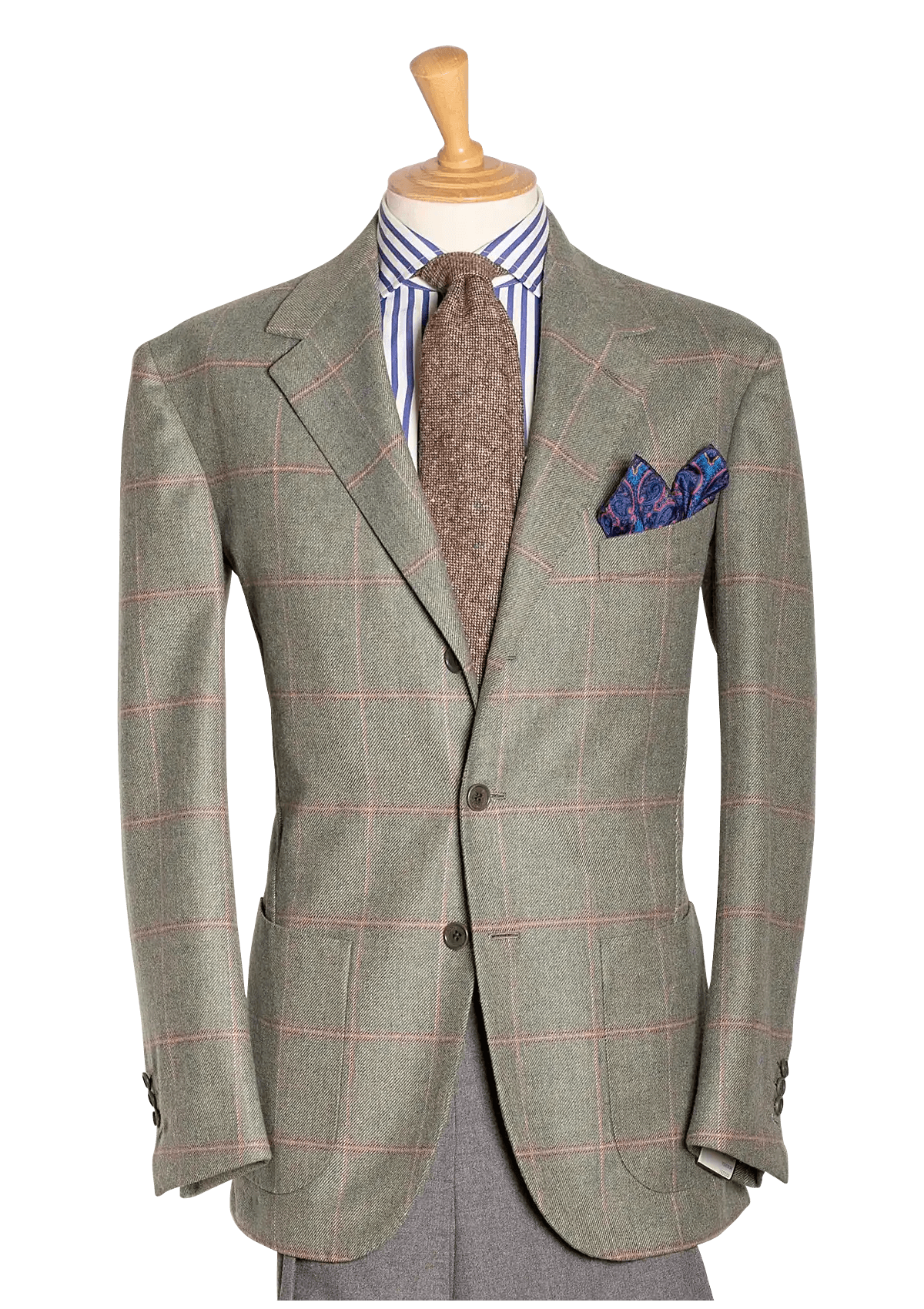 Tweed Single Breasted Jacket With Pink Check