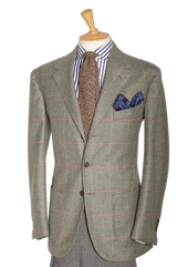 Tweed Single Breasted Jacket With Pink Check