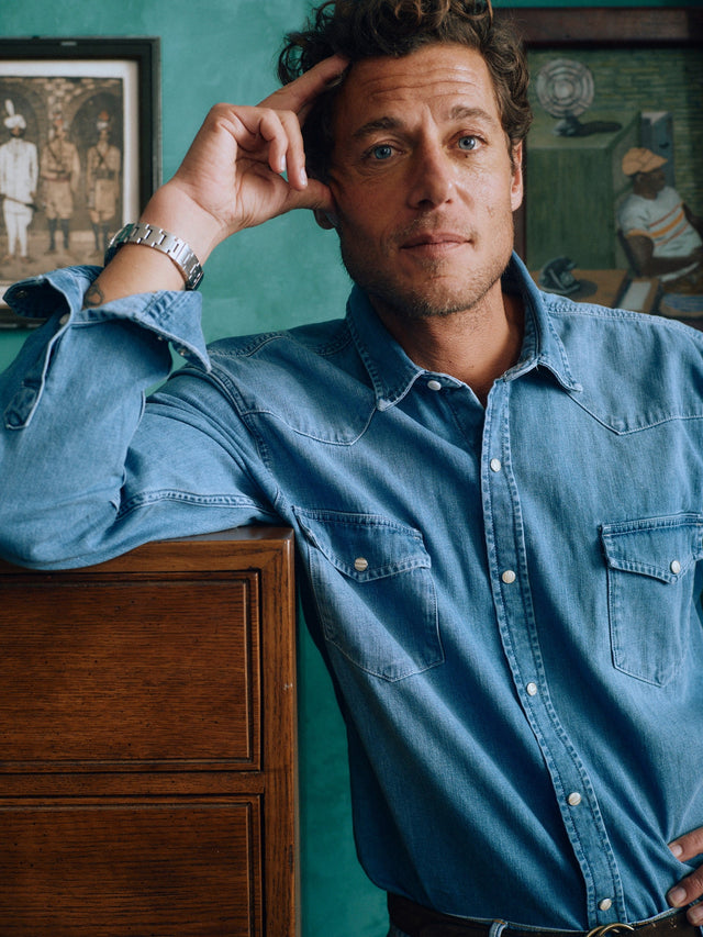Light Denim Scotto Denim Shirt | Men's Shirts | J.McLaughlin