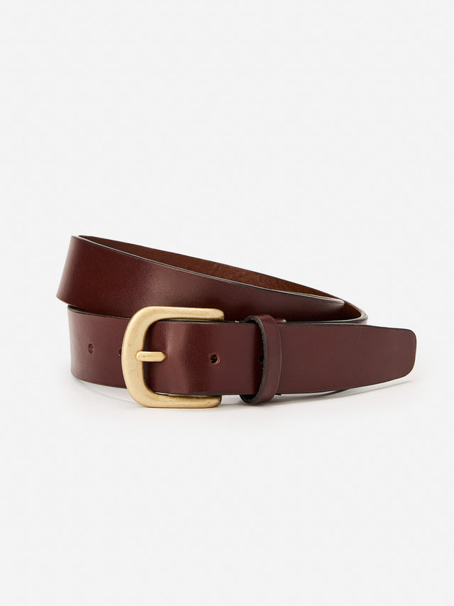 Brown Solid Tuscan Full Grain Leather Belt | Men's Belts | J.McLaughlin