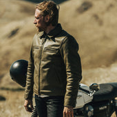 The Moto Jacket In Loden Steerhide