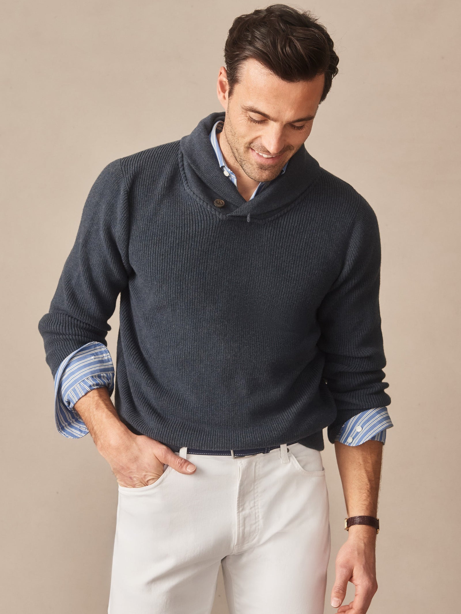 Solid Hudson Sweater Men S Sweaters J Mclaughlin