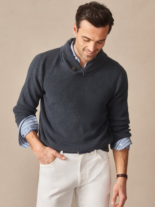 Denim Solid Hudson Sweater | Men's Sweaters | J.McLaughlin