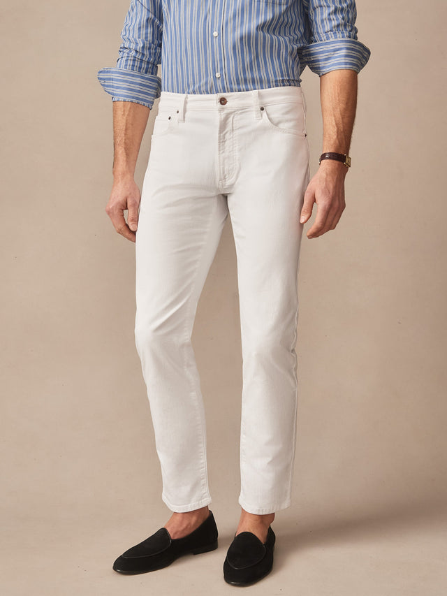 White Solid Mercer Pants | Men's Pants | J.McLaughlin