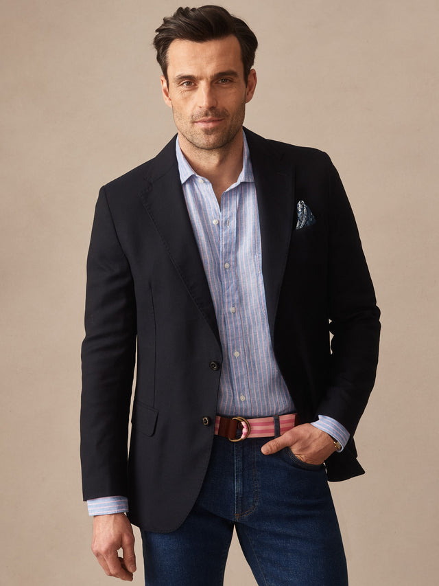 Dk_Navy Solid Suffolk Tailoring | Men's Jackets \u0026 Outerwear | J.McLaughlin