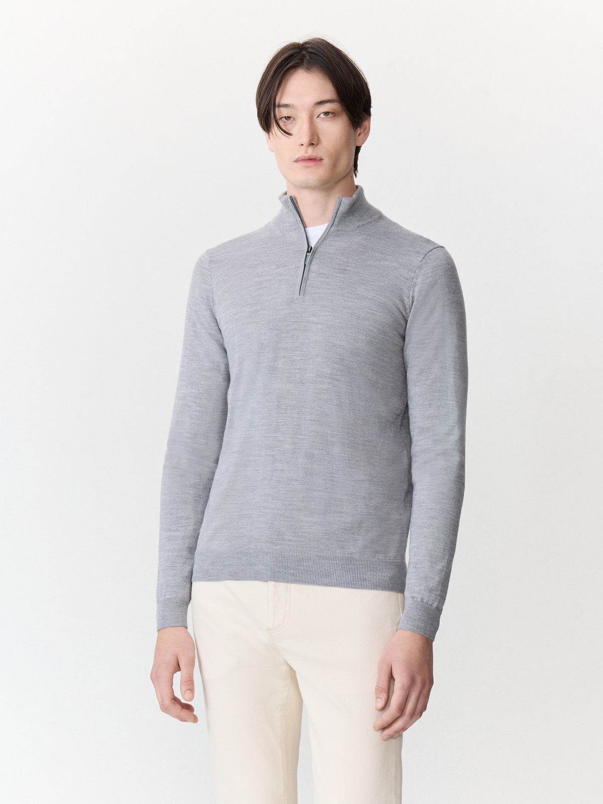 Pull Col Zipp En Laine M Rinos M Lang E Grise