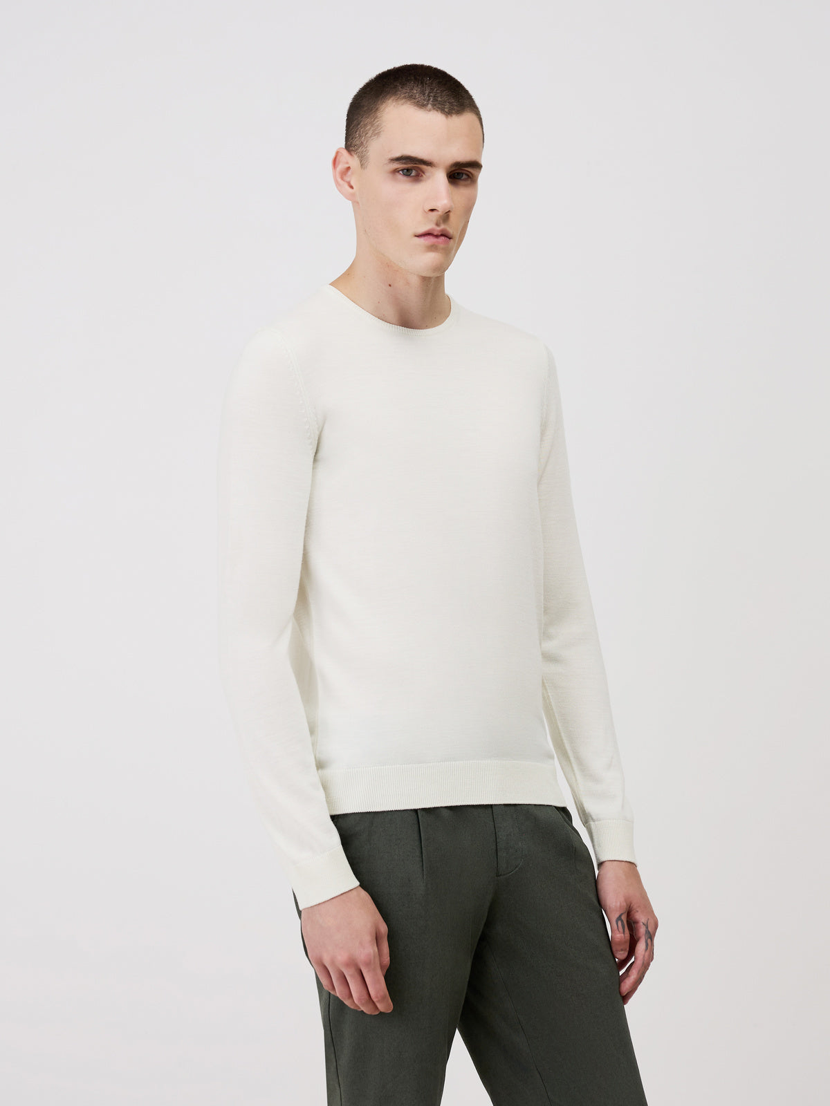 Pull Col Rond En Laine M Rinos M Lang E Crue