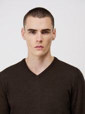 Pull Col V En Laine M Rinos M Lang E Marron