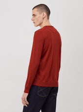 Pull Col Rond En Laine M Rinos M Lang E Vermillon