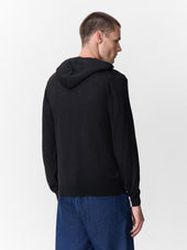 Gilet Capuche Zipp En Laine M Rinos M Lang E Noire