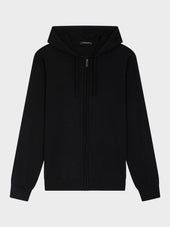 Gilet Capuche Zipp En Laine M Rinos M Lang E Noire