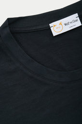 Silk Cotton Long Sleeve Crew Neck T-Shirt Midnight