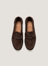 Men's Suede Loafer in Brown