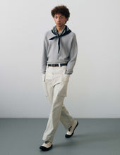 Mhl Cargo Pocket Trousers Irregular Cotton Drill Chalk
